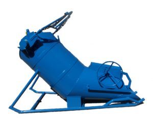 750L banana concrete bucket in blue