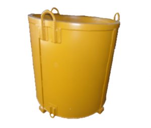 Round steel mortar tub