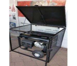 Lockable generator safety cage