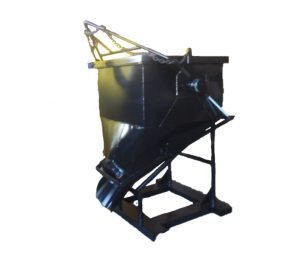Side discharge concrete bucket