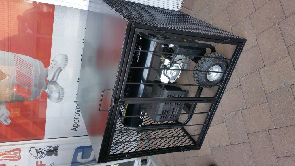 Square tubing gas cage with mesh and roof