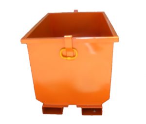 330L steel mortar bucket, side view