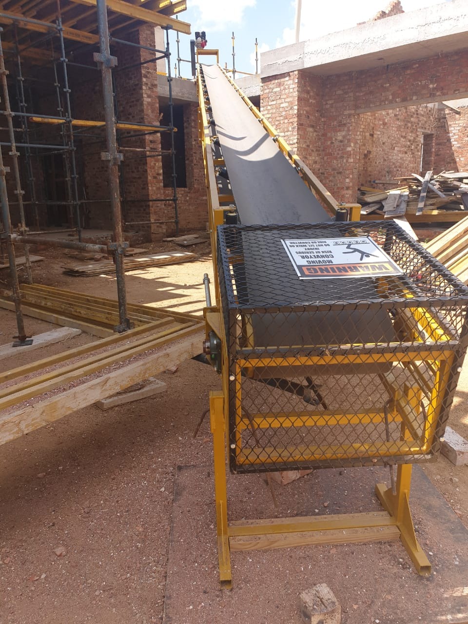 Conveyor installed on site