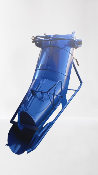 Amescon 750L steel concrete bucket with lifting lugs and discharge gate
