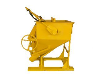 500L side discharge concrete bucket, side view