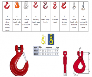 Safety lifting hooks with latches